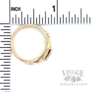 Art Deco Diamond 14k Rose Gold Ring Scale View
