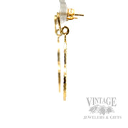 Filigree 14k Gold Dangle Earrings Side View