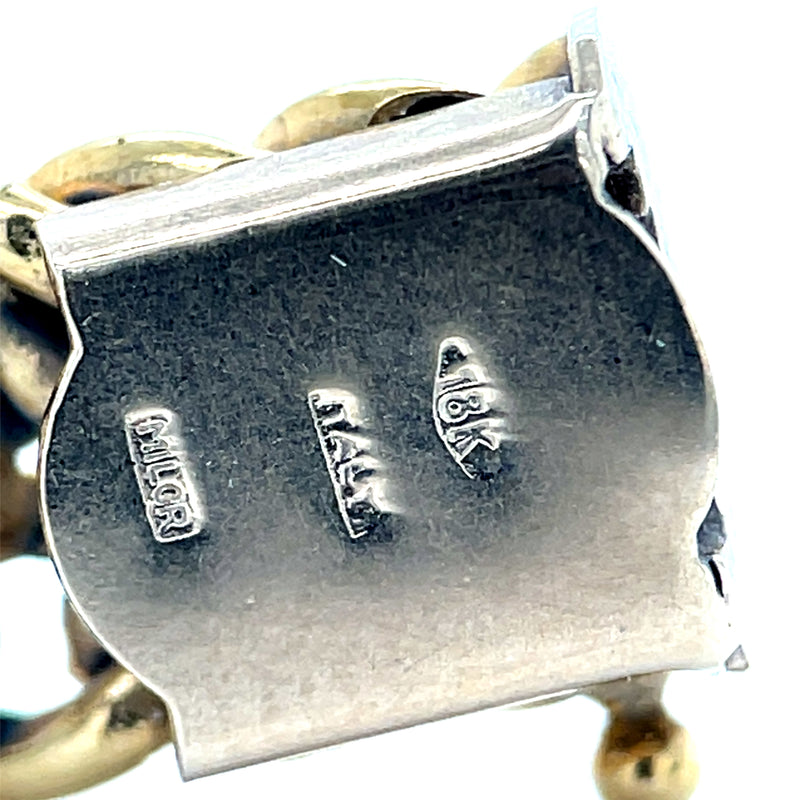 Double Curb 18k Gold Bracelet