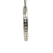 Circle Diamond Accented 10K White Gold Slide Pendant Side View