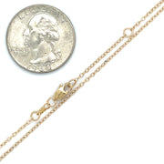 20" Cable Chain Adjustable Length 10k Gold Necklace Scale View