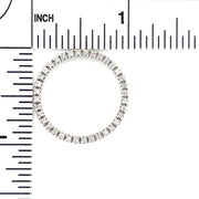 Circle Diamond Accented 10K White Gold Slide Pendant Scale View