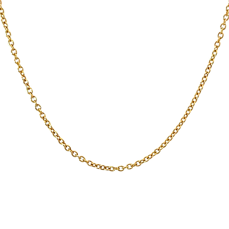 18" Cable Chain 18k Gold Necklace