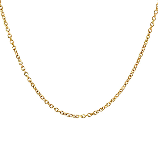18" Cable Chain 18k Gold Necklace