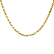 18" Wheat Chain 18k Gold Necklace Front View