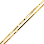 18" Box Chain 18k Gold Necklace Detailed View