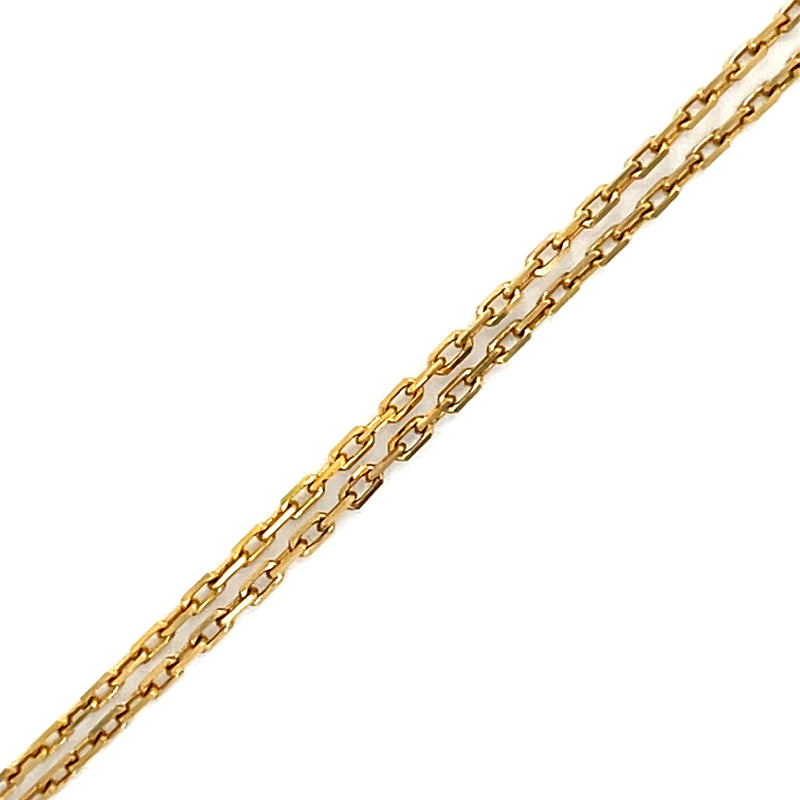 20" Squared Cable Chain 14k Gold Necklace Detailed View