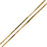 20" Box Chain 14k Gold Necklace Detailed View