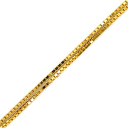 18" Box Chain 14k Gold Necklace Detailed View