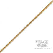 7.5" Wheat Chain 14k Gold Bracelet Detailed View
