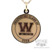 Windsor Class of 2026 14k Gold Charm Front View
