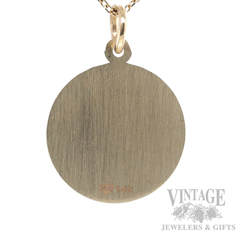 Cardinal Newman Class of 2026 14k Gold Charm Back View