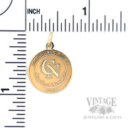 Cardinal Newman Class of 2026 14k Gold Charm Scale View