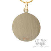 Cloverdale School Class of 2026 Graduation 14k Gold Pendant back
