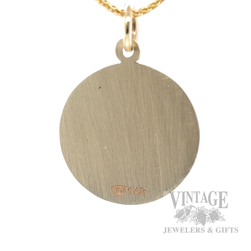 Cloverdale School Class of 2026 Graduation 14k Gold Pendant back