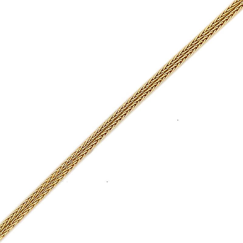 22" 1 mm Wheat Chain 14k Gold Necklace