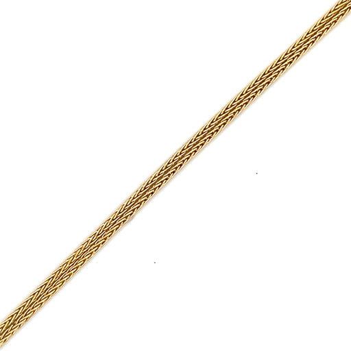 22" 1 mm Wheat Chain 14k Gold Necklace