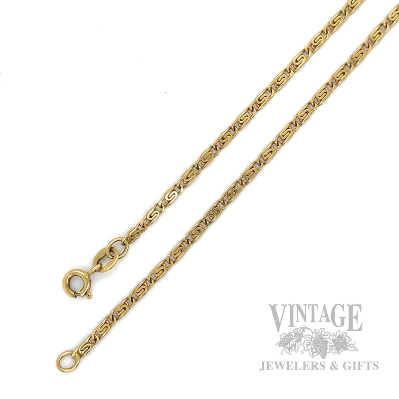 7.5" Snail Link 18k Gold Bracelet