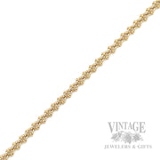 7.5" Fancy Curb Link 14k Gold Bracelet Front View