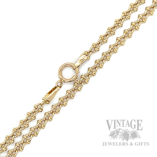 7.5" Fancy Curb Link 14k Gold Bracelet Clasp View