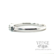 Alexandrite and Diamond Accented Platinum Ring Side View