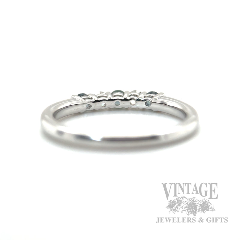 Alexandrite and Diamond Accented Platinum Ring Back View