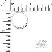 Alexandrite and Diamond Accented Platinum Ring Scale View