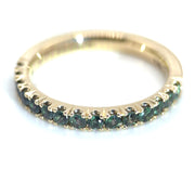 Alexandrite 14k Gold U-Cut Split Prong Ring Band Detailed View