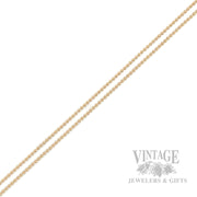 18" 1 mm Hollow Bead Chain 14k Gold Necklace Detailed View