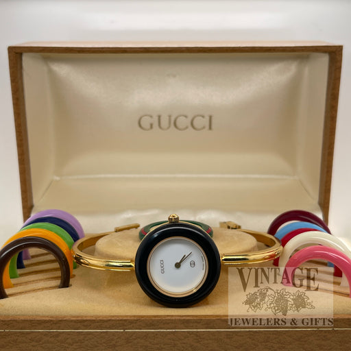 Vintage Gucci 1100-L  Interchangable Bezel Watch
