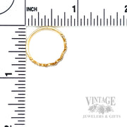 Zig Zig Diamond Accented 14k Gold Ring Scale View