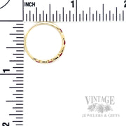 Ruby and Diamond Accented 14k Gold Milgrain Ring Scale View