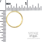 Diamond Accented 14k Gold Contour Band Scale View
