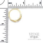 Asymmetrical Two-Tone Diamond Accented 14k Gold Ring Scale View