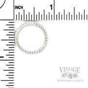 Pierced Diamond Accented Platinum Infinity Ring Scale View