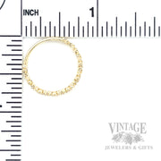 Flower Petal Diamond Accented 14k Gold Ring Scale View