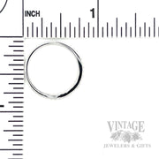 Milgrain Diamond Line 14k White Gold Ring Scale View