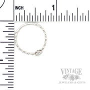 Beaded Diamond Cluster 14k White Gold Ring Scale View