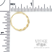Twisted Diamond Accented 14k Gold Ring Scale View