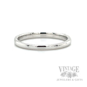 Pavé Set Diamond Accented 14k White Gold Ring Back/Interior View