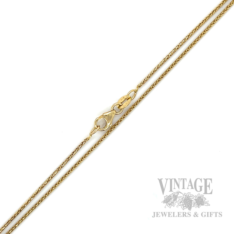 16" .9 mm 14k Gold Wheat Chain