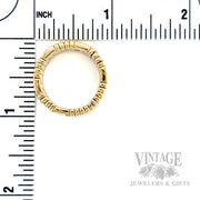 Vintage Bvlgari Parentesi 18k Gold Ring Scale View