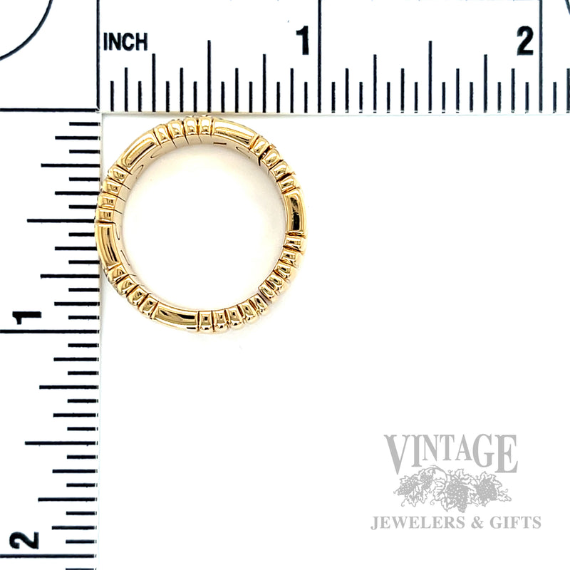Vintage Bvlgari Parentesi 18k Gold Ring Scale View