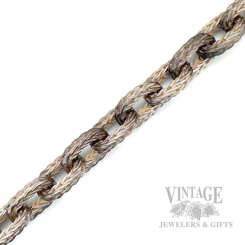 Vintage Hermes George L'Enfant Chain d'Ancre Sterling Silver Link Bracelet