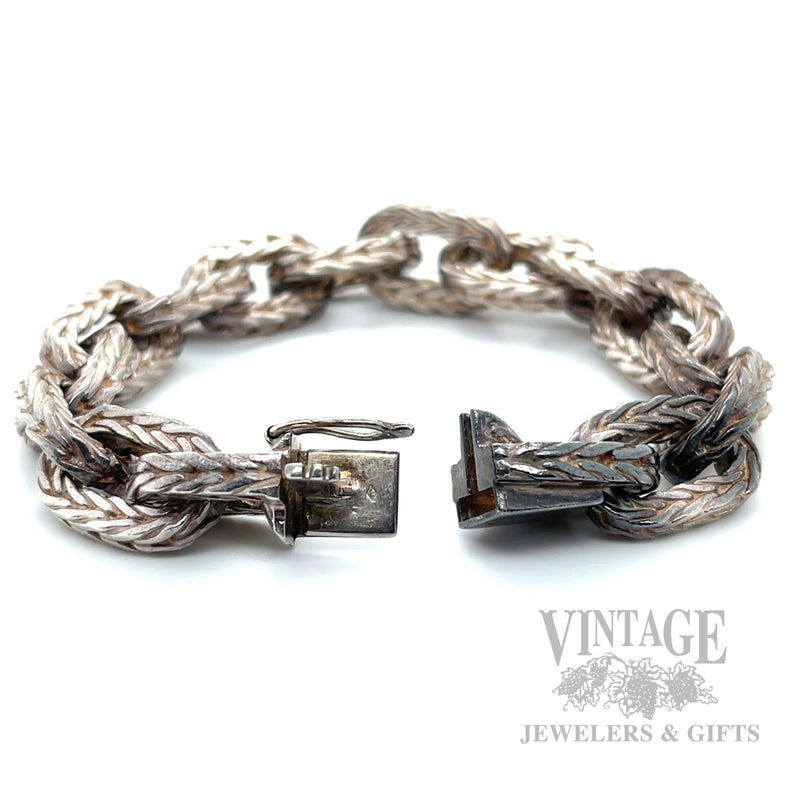 Vintage Hermes George L'Enfant Chain d'Ancre Sterling Silver Link Bracelet