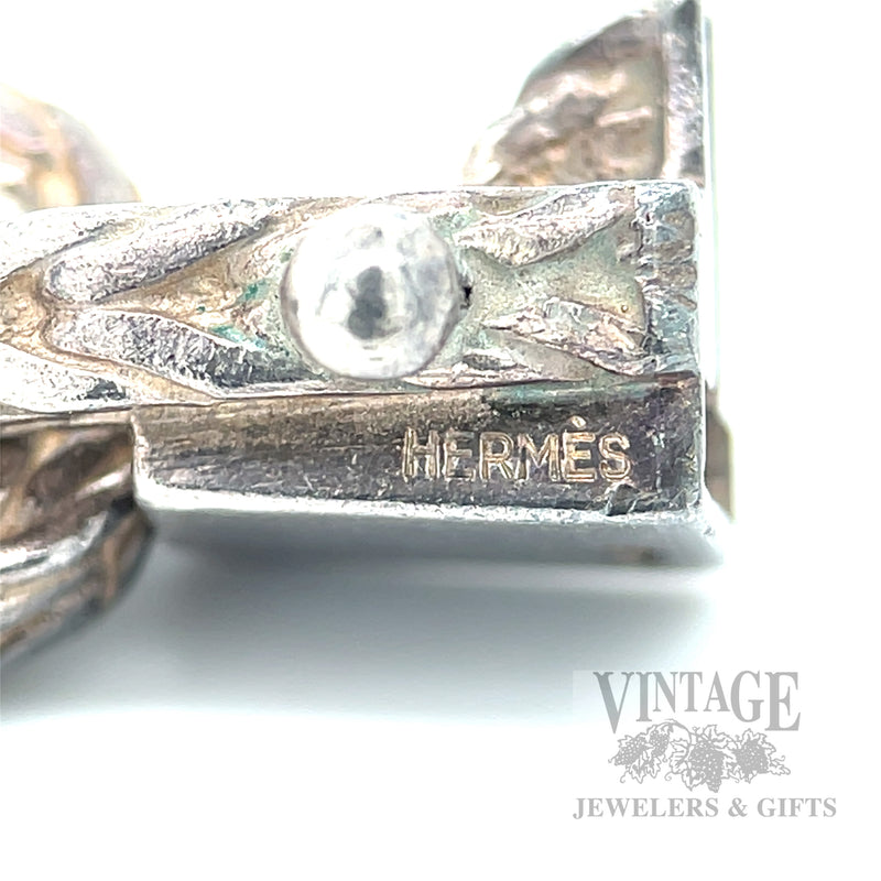 Vintage Hermes George L'Enfant Chain d'Ancre Sterling Silver Link Bracelet