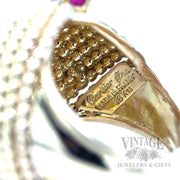 Vintage Cartier Ruby Diamond Accented 18k Gold Ring Cartier Hallmark