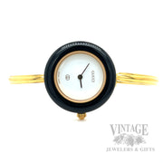 Vintage Gucci Quartz Interchangeable Bezel Watch Front View