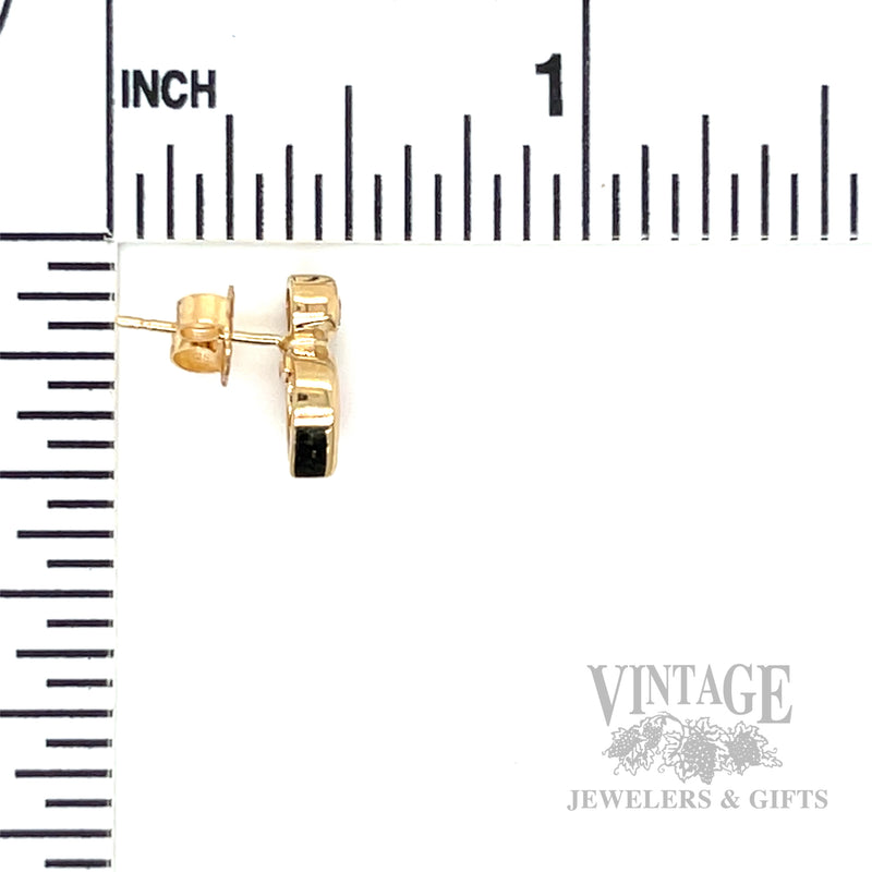 Ruby Diamond Accented Drop Stud 14k Gold Earrings