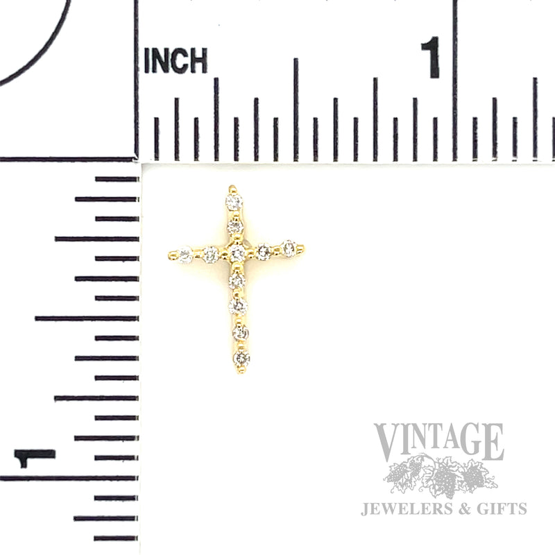 Diamond Accented 18k Gold Slide Pendant Necklace